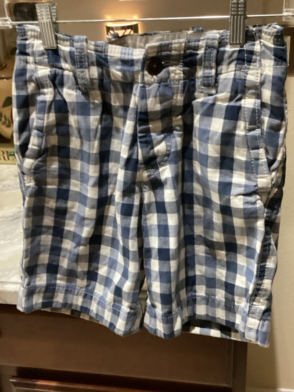Abercrombie Navy and White Shorts